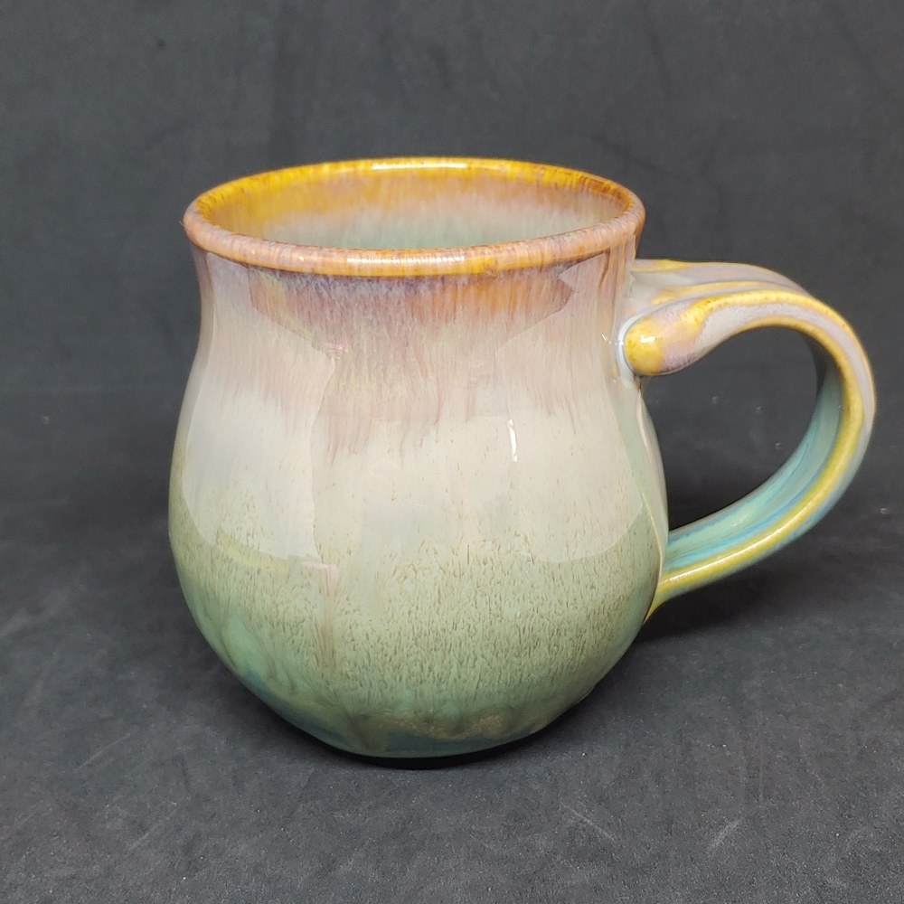 Studio Pottery Glazed Wide Handled Mug Cup